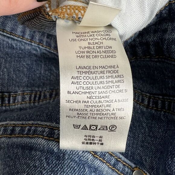 Anthropologie Pilcro The Vintage Straight Jeans Raw Hem‎ Blue Women’s Size 32 - Picture 10 of 11